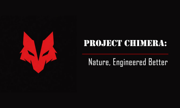 Project Chimera featured image with a red wolf insignia and the phrase “Nature, Engineered Better” on a black background.